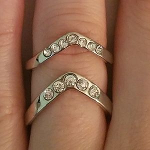 Silver Double Arrow Ring